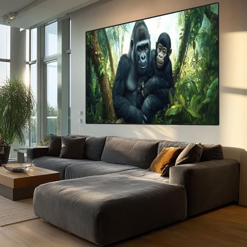 Diamond Painting Schimpansen Diamont Painting Bilder Heim Malen Nach Zahlen set für Erwachsene,5D Vollbohrung Crystal Bastelset Mosaikherstellung,DIY Diamant Malerei für Deko Geschenke 40x70cm XD994 von Generic
