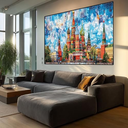 Diamond Painting Schloss Diamont Painting Bilder Landschaft Malen Nach Zahlen set für Erwachsene,5D Vollbohrung Bastelset Mosaikherstellung,DIY Diamant Malerei für Deko Geschenke 50x150cm XD154 von Generic