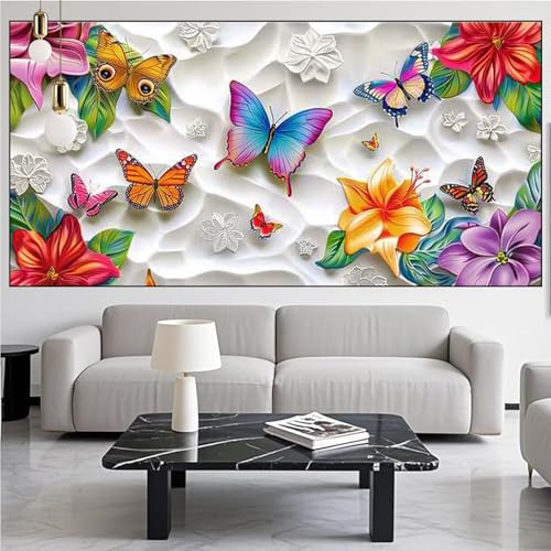 Diamond Painting Schmetterling Diamont Painting Bilder Tier Malen Nach Zahlen Set für Kinder Erwachsene,5D Vollbohrung Crystal Bastelset Mädchen Mosaikherstellung,DIY Diamant Malerei 100x300cm KM-786 Diamond Painting Schmetterling Diamont Painting Bilder Tier Malen Nach Zahlen Set für Kinder Erwachsene,5D Vollbohrung Crystal Bastelset Mädchen Mosaikherstellung,DIY Diamant Malerei 100x300cm KM-786 von Generic