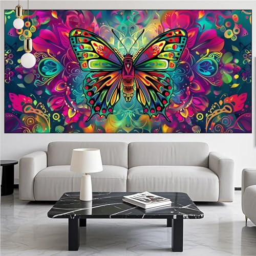 Diamond Painting Schmetterling Diamont Painting Bilder Tier Malen Nach Zahlen Set für Kinder Erwachsene,5D Vollbohrung Crystal Bastelset Mädchen Mosaikherstellung,DIY Diamant Malerei 80x160cm KM-998 Diamond Painting Schmetterling Diamont Painting Bilder Tier Malen Nach Zahlen Set für Kinder Erwachsene,5D Vollbohrung Crystal Bastelset Mädchen Mosaikherstellung,DIY Diamant Malerei 80x160cm KM-998 von Generic