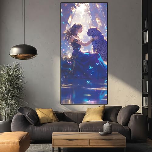 Diamond Painting Schönheit Diamond Painting Erwachsene Groß xxl 50x100cm Diamant Malerei Tier Malen Nach Zahlen DIY Strass Kunst Mosaikherstellung Crystal Stickerei sets für Home Dekor Geschenke XD627 von Generic
