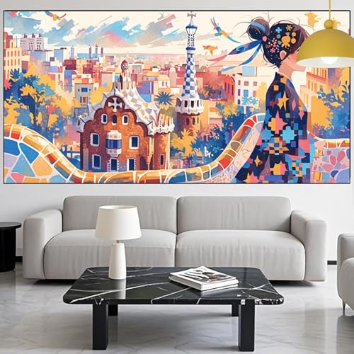 Diamond Painting Schönheit Diamont Painting Bilder Stadt Malen Nach Zahlen Set für Kinder Erwachsene,5D Vollbohrung Crystal Bastelset Mädchen Mosaikherstellung,DIY Diamant Malerei 100x300cm YM-1046 Diamond Painting Schönheit Diamont Painting Bilder Stadt Malen Nach Zahlen Set für Kinder Erwachsene,5D Vollbohrung Crystal Bastelset Mädchen Mosaikherstellung,DIY Diamant Malerei 100x300cm YM-1046 von Generic
