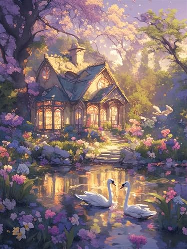 Diamond Painting Schwan Diamond Painting Kinder 45x60cm Diamant Malerei Bilder Landschaft, DIY Vollbohrer Diamanten Malerei Stickerei Kreuzstich Malerei Bastelset Kits, Geschenk Mädchen 9 jahre z69-t Diamond Painting Schwan Diamond Painting Kinder 45x60cm Diamant Malerei Bilder Landschaft, DIY Vollbohrer Diamanten Malerei Stickerei Kreuzstich Malerei Bastelset Kits, Geschenk Mädchen 9 jahre z69-t von Generic