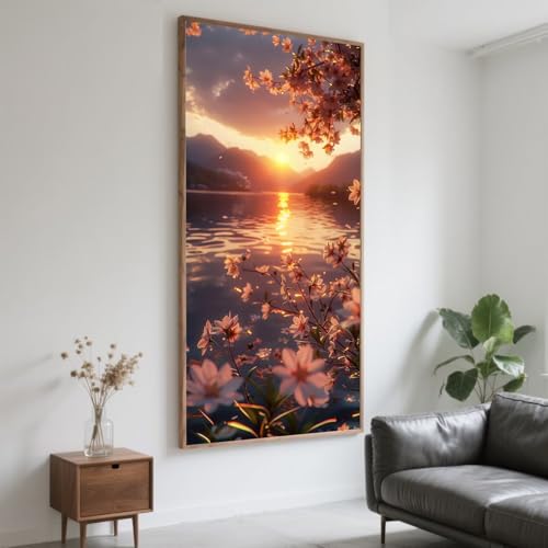 Diamond Painting See Diamont Painting Bilder Sonnenuntergang Malen Nach Zahlen set für Erwachsene,5D Vollbohrung Bastelset Mosaikherstellung,DIY Diamant Malerei für Deko Geschenke 70x180cm XD342 von Generic
