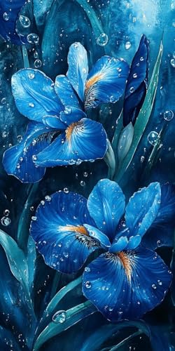 Diamond Painting Set Blau Blume Diamond Painting ZubehöR Kinder Kit, 5D DIY Diamant Malerei Malen Nach Zahlen Kristall Strass Stickerei Set, Mosaik Leinwand Kunsthandwerk Wanddekoration 60x120cm k-795 Diamond Painting Set Blau Blume Diamond Painting ZubehöR Kinder Kit, 5D DIY Diamant Malerei Malen Nach Zahlen Kristall Strass Stickerei Set, Mosaik Leinwand Kunsthandwerk Wanddekoration 60x120cm k-795 von Generic