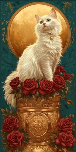 Diamond Painting Set Katze Blume Diamond Painting ZubehöR Kinder Kit, 5D DIY Diamant Malerei Malen Nach Zahlen Kristall Strass Stickerei Set, Mosaik Leinwand Kunsthandwerk Wanddekor 100x200cm k-870 Diamond Painting Set Katze Blume Diamond Painting ZubehöR Kinder Kit, 5D DIY Diamant Malerei Malen Nach Zahlen Kristall Strass Stickerei Set, Mosaik Leinwand Kunsthandwerk Wanddekor 100x200cm k-870 von Generic