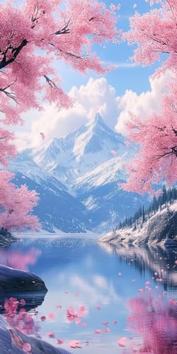 Diamond Painting Set Landschaft See Diamond Painting ZubehöR Kinder Kit, 5D DIY Diamant Malerei Malen Nach Zahlen Kristall Strass Stickerei Set, Leinwand Kunsthandwerk Wanddekoration 100x200cm k-776 von Generic