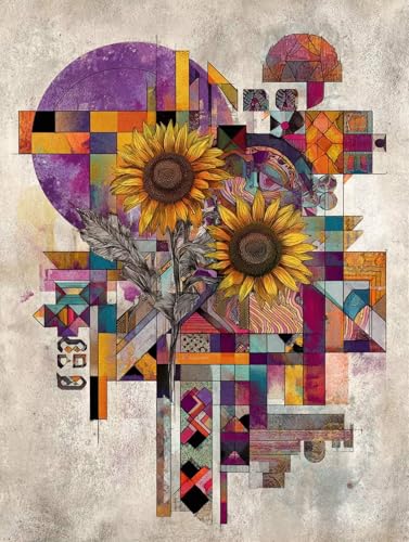 Diamond Painting Set Sonnenblume, 5D Diamant Painting Erwachsene Abstrakt, Strasssteine Leinwand Bilder Diy Set Erwachsene, Crystal Art Kreuzstich Embroidery kit für Wanddeko 40 x 55 cm ZSH02434 Diamond Painting Set Sonnenblume, 5D Diamant Painting Erwachsene Abstrakt, Strasssteine Leinwand Bilder Diy Set Erwachsene, Crystal Art Kreuzstich Embroidery kit für Wanddeko 40 x 55 cm ZSH02434 von Generic
