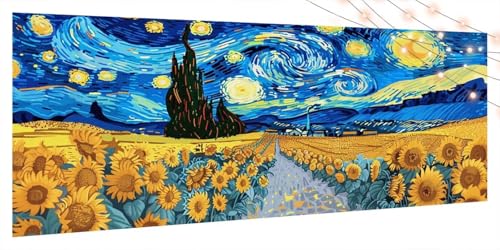 Diamond Painting Sonnenblume, Diamond Painting Erwachsene Groß XXL 80x180cm, DIY Diamand Art Mosaikherstellung Zubehör, 5D Diamant Stickerei Kits für Anfänger und Kinder,Wand Dekor Sternenhimmel T1038 Diamond Painting Sonnenblume, Diamond Painting Erwachsene Groß XXL 80x180cm, DIY Diamand Art Mosaikherstellung Zubehör, 5D Diamant Stickerei Kits für Anfänger und Kinder,Wand Dekor Sternenhimmel T1038 von Generic