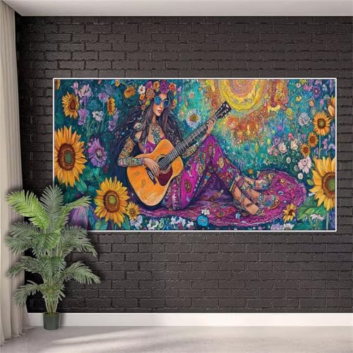 Diamond Painting Sonnenblume Diamant Painting Kinder Frau,5D DIY Diamant Mosaikherstellung Set Mädchen Anfänger,Full Drill Diamant Kunst Malerei Bastelset Aesthetic für Wanddekorationen 60x150cm j-899 von Generic