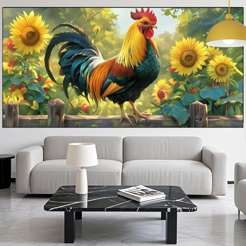 Diamond Painting Sonnenblume Diamont Painting Bilder Hahn Malen Nach Zahlen Set für Kinder Erwachsene,5D Vollbohrung Crystal Bastelset Mädchen Mosaikherstellung,DIY Diamant Malerei 90x250cm YM-1070 Diamond Painting Sonnenblume Diamont Painting Bilder Hahn Malen Nach Zahlen Set für Kinder Erwachsene,5D Vollbohrung Crystal Bastelset Mädchen Mosaikherstellung,DIY Diamant Malerei 90x250cm YM-1070 von Generic