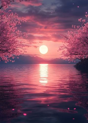 Diamond Painting Sonnenuntergang Diamant Painting Bilder Kirschblüten Crystal Art 5D DIY Eckige Steine Diamant Malerei Cross Stitch Stickerei Basteln Erwachsene, Zimmer Deko 90 x 120 cm -bby2507SB Diamond Painting Sonnenuntergang Diamant Painting Bilder Kirschblüten Crystal Art 5D DIY Eckige Steine Diamant Malerei Cross Stitch Stickerei Basteln Erwachsene, Zimmer Deko 90 x 120 cm -bby2507SB von Generic