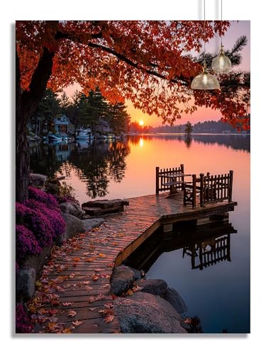 Diamond Painting Sonnenuntergang Diamant Painting Erwachsene Herbst Diamant Malerei Bilder 55x70cm DIY Full Drill Eckige Steine Cross Stickerei Malerei Kits, Basteln Anfänger Home Wand Décor z826f Diamond Painting Sonnenuntergang Diamant Painting Erwachsene Herbst Diamant Malerei Bilder 55x70cm DIY Full Drill Eckige Steine Cross Stickerei Malerei Kits, Basteln Anfänger Home Wand Décor z826f von Generic