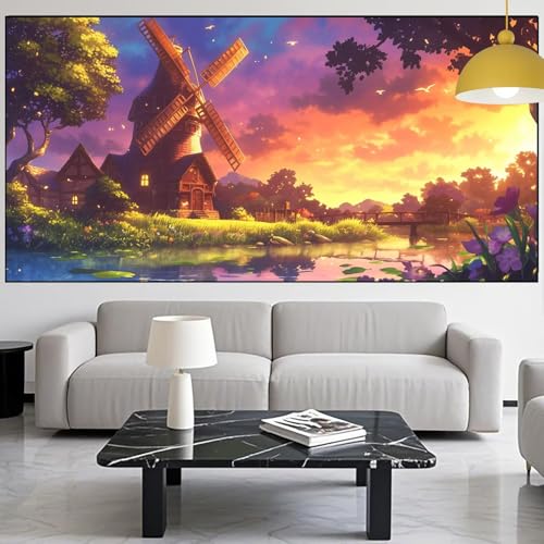 Diamond Painting Sonnenuntergang Diamont Painting Bilder Zug Malen Nach Zahlen Set für Kinder Erwachsene,5D Vollbohrung Crystal Bastelset Mädchen Mosaikherstellung,Dekor Geschenke 100x300cm YM-1058 Diamond Painting Sonnenuntergang Diamont Painting Bilder Zug Malen Nach Zahlen Set für Kinder Erwachsene,5D Vollbohrung Crystal Bastelset Mädchen Mosaikherstellung,Dekor Geschenke 100x300cm YM-1058 von Generic