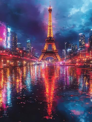 Diamond Painting Stadt Diamant Painting Bilder Erwachsene Landschaft Rund Full Drill Diamant Malere Crystal art Stickerei Kreuzstich Diy Mosaikherstellung Bastelset Home Dekor Geschenke 70x100cm T226 von Generic