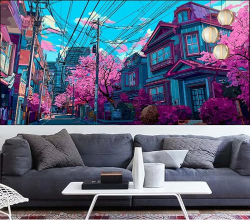Diamond Painting Stadt Diamond Painting Kinder Baum Diamant Malerei Anfänger Diamant Kunst Malerei Stickerei set,DIY Malen Nach Zahlen Bastelset Erwachsene Kristall Puzzle,Geschenke 100x300cm VQ-597 von Generic
