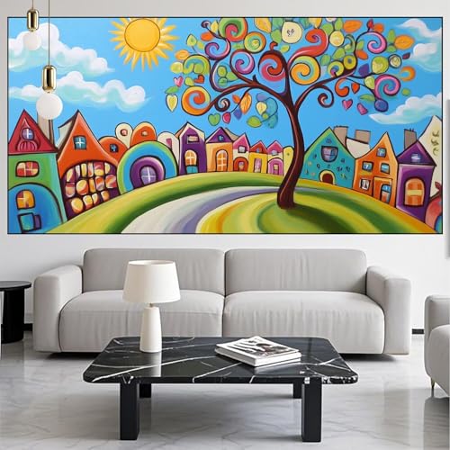 Diamond Painting Stadt Diamont Painting Bilder Abstrakt Malen Nach Zahlen Set für Kinder Erwachsene,5D Vollbohrung Crystal Bastelset Mädchen Mosaikherstellung,DIY Diamant Malerei 100x300cm KM-750 Diamond Painting Stadt Diamont Painting Bilder Abstrakt Malen Nach Zahlen Set für Kinder Erwachsene,5D Vollbohrung Crystal Bastelset Mädchen Mosaikherstellung,DIY Diamant Malerei 100x300cm KM-750 von Generic