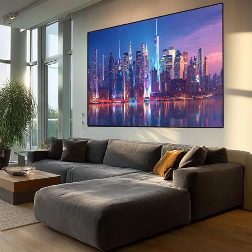 Diamond Painting Stadt Diamont Painting Bilder Landschaft Malen Nach Zahlen set für Erwachsene,5D Vollbohrung Crystal Bastelset Mosaikherstellung,DIY Diamant Malerei für Deko Geschenke 80x160cm XD158 von Generic