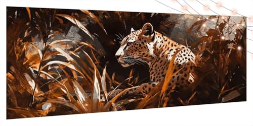 Diamond Painting Tier, Diamond Painting Erwachsene Groß XXL 100x200cm, DIY Diamand Art Mosaikherstellung Zubehör, 5D Diamant Stickerei Kits für Anfänger und Kinder, Wand Dekor Wohnzimmer Leopard T108 Diamond Painting Tier, Diamond Painting Erwachsene Groß XXL 100x200cm, DIY Diamand Art Mosaikherstellung Zubehör, 5D Diamant Stickerei Kits für Anfänger und Kinder, Wand Dekor Wohnzimmer Leopard T108 von Generic
