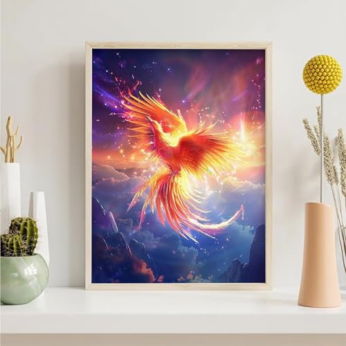 Diamond Painting Tier, Vogel Diamond Painting Erwachsene Anfänger, DIY 5D Runder Vollbohrer Diamant Malerei Stickerei Set Kreuzstich Set zur Home Wand Dekoration Geschenke 70x95 cm PjY494 A-U von Generic