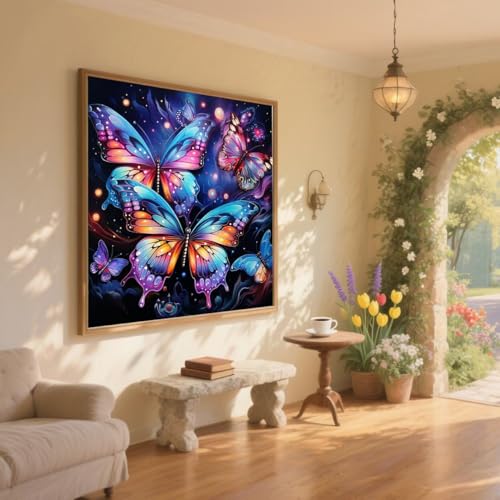 Diamond Painting Traum Diamond Painting Kinder Schmetterling Diamant Kunst Bilder Anfänger Diamant Malerei Stickerei Kreuzstich DIY Malen Nach Zahlen Mosaikherstellung,Dekor Geschenke 30x40cm ZQ624 von Generic