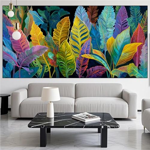 Diamond Painting Tropische Pflanzen Diamond Painting Erwachsene Groß xxl 60x120cm Diamant Malerei Blatt Malen Nach Zahlen DIY Strass Kunst Mosaikherstellung Crystal Stickerei Malerei Kits,Dekor KM-929 von Generic