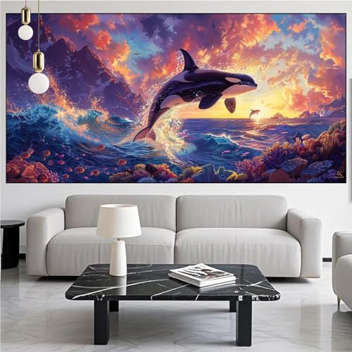 Diamond Painting Wal Diamond Painting Erwachsene Groß xxl 80x160cm Diamant Malerei Landschaft Malen Nach Zahlen DIY Strass Kunst Mosaikherstellung Crystal Stickerei Malerei Kits für Home Dekor KM-1011 Diamond Painting Wal Diamond Painting Erwachsene Groß xxl 80x160cm Diamant Malerei Landschaft Malen Nach Zahlen DIY Strass Kunst Mosaikherstellung Crystal Stickerei Malerei Kits für Home Dekor KM-1011 von Generic