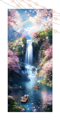 Diamond Painting Wasserfall, Diamant Painting Bilder Erwachsene Landschaft, DIY Diamond Art Kinder Malen Nach Zahlen Bastelset, 5D Diamant Kunst Malerei Stickerei Set, Home Wand Dekor 75x160cm T1317 von Generic