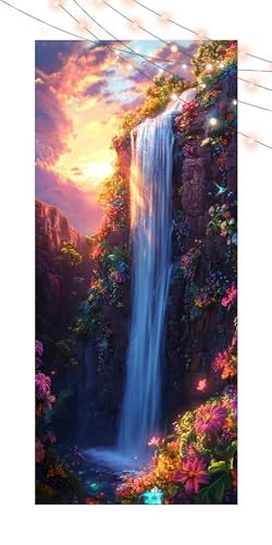 Diamond Painting Wasserfall, Diamant Painting Bilder Erwachsene Sonnenuntergang, DIY Diamond Art Kinder Malen Nach Zahlen Bastelset, 5D Diamant Kunst Malerei Stickerei, Home Wand Dekor 90x180cm T1323 Diamond Painting Wasserfall, Diamant Painting Bilder Erwachsene Sonnenuntergang, DIY Diamond Art Kinder Malen Nach Zahlen Bastelset, 5D Diamant Kunst Malerei Stickerei, Home Wand Dekor 90x180cm T1323 von Generic