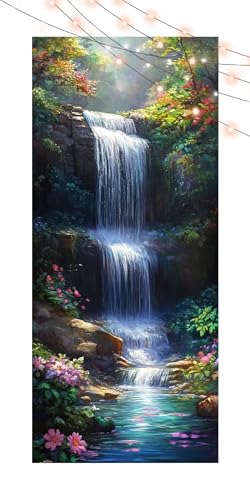 Diamond Painting Wasserfall, Diamond Painting Erwachsene Groß XXL 30x70cm, DIY Diamand Art Mosaikherstellung Zubehör, 5D Diamant Stickerei Kits für Anfänger und Kinder, Wand Dekor Wohnzimmer See T1318 von Generic