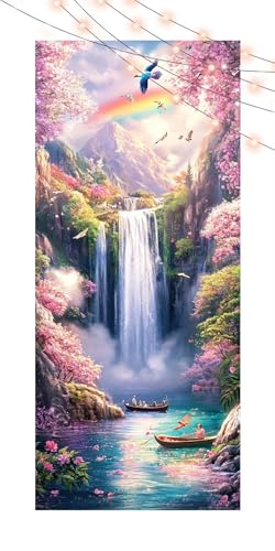 Diamond Painting Wasserfall, Diamond Painting Erwachsene Groß XXL 75x160cm, DIY Diamand Art Mosaikherstellung Zubehör, 5D Diamant Stickerei Kits für Anfänger und Kinder, Wand Dekor Regenbogen T1314 Diamond Painting Wasserfall, Diamond Painting Erwachsene Groß XXL 75x160cm, DIY Diamand Art Mosaikherstellung Zubehör, 5D Diamant Stickerei Kits für Anfänger und Kinder, Wand Dekor Regenbogen T1314 von Generic