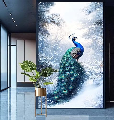 Diamond Painting Winter Diamond Painting Erwachsene Groß xxl 60x180cm Diamant Malerei Pfau Malen Nach Zahlen DIY Strass Kunst Mosaikherstellung Crystal Stickerei Malerei Kits,Home Dekor Geschenke E547 von Generic