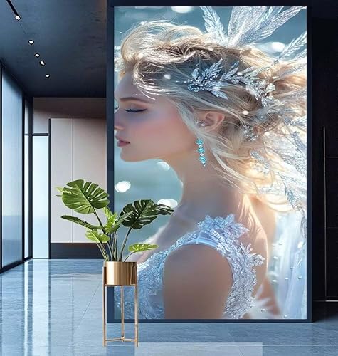 Diamond Painting Winter Diamond Painting Erwachsene Groß xxl 90x180cm Diamant Malerei Schönheit Malen Nach Zahlen DIY Strass Kunst Mosaikherstellung Crystal Stickerei Malerei Kits,Dekor Gifts E552 von Generic