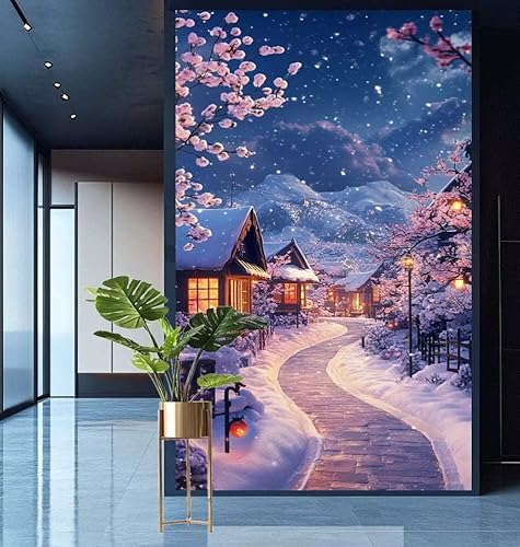 Diamond Painting Winter Diamond Painting Erwachsene Groß xxl 90x180cm Diamant Malerei Straße Malen Nach Zahlen DIY Strass Kunst Mosaikherstellung Crystal Stickerei Malerei Kits,Home Dekor Gifts E545 von Generic