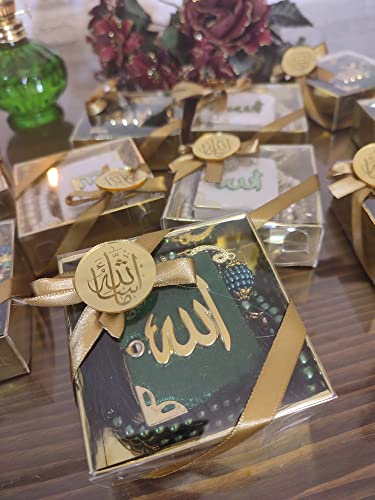 Dieses islamische Geschenk enthält 10 Mini-Kuran, 10 Tasbeh und kleine Schachteln. Dieses islamische Gastgeschenk ist speziell für islamische dekorative Hängeornamente. (schwarz) von Generic