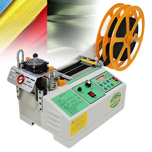 Digital Automatic Belt Cutter Gürtelband Schneidemaschine Auto Magic Klebeband Gurtband Maschine Elastische Schnittwerkzeuge for Leather Tape (Einzelne Heißschneidemaschine) von Generic