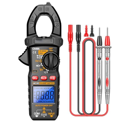 Digitales Klemme Messgerät, Klemmmesser, Temperaturtester, Multifunktionales digitales Klemmenmesser mit Taschenlampen -Hinterlicht 6000 Zählungen für die Stromdetektion des Stromspannungskapazitätswi Digitales Klemme Messgerät, Klemmmesser, Temperaturtester, Multifunktionales digitales Klemmenmesser mit Taschenlampen -Hinterlicht 6000 Zählungen für die Stromdetektion des Stromspannungskapazitätswi von Generic
