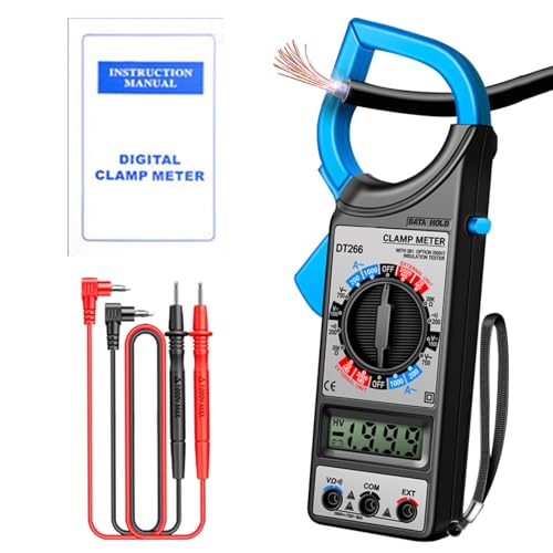Digitales Klemmen-Multimeter - Multimeter, LCD-Display-Detektor mit elektrischen Werkzeugen für AC DC Stromspannung Automobil, Industrie und Haushalt von Generic
