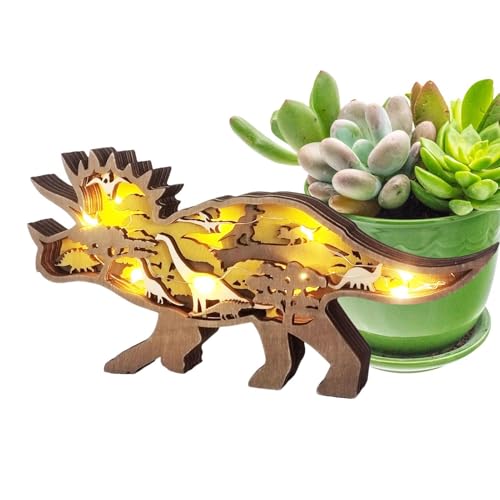 Dinosaurier-Ornamente aus Holz, Dinosaurier-Tierhandwerk – Handwerk aus Holz, Dinosaurier-Ausschnitt aus Holz, Tierhandwerk für Bauernhof, Hütte, Meditationsraum, Mörtel von Generic