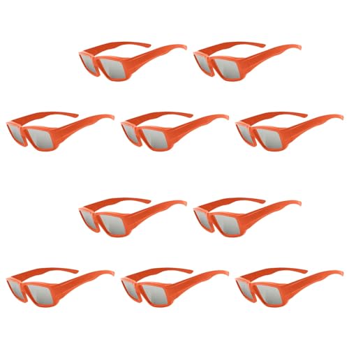 Direkt ab Werk: Sonnenbedeckungsbrillen (10 Paar) sicher bequem für die Sonnenbeobachtung CyK748 (Orange, One Size) von Generic