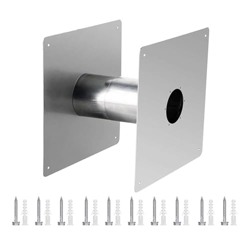 Direkt belüfteter Wand-Fingerhut aus Edelstahl, Wand-Fingerhut für Holzofen, Doppel-Fingerhut aus Edelstahl, Wand-Fingerhut, isoliert bei direkter Temperatur, Co-Fingerhut von Generic