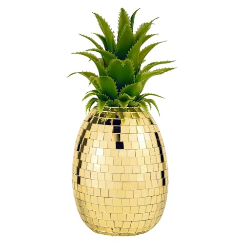 Disco Ananas Reflektierende Disco Gold Party Disco Tisch Bar Hochzeit Deko Party Design OtJ227 (Gold, 23X10.5cm) von Generic