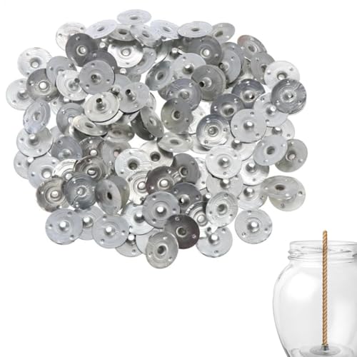 Dochthalter, Dochtlaschen, Metall-Kerzendocht-Basishalter, 300 Stück – 12,5 mm Kerzendochthalter-Basis, Kerzenherstellungszubehör, um Dochte Cent zu halten Dochthalter, Dochtlaschen, Metall-Kerzendocht-Basishalter, 300 Stück – 12,5 mm Kerzendochthalter-Basis, Kerzenherstellungszubehör, um Dochte Cent zu halten von Generic