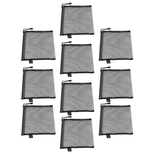 Dokument Organizer Bag, Tragbare A5 -Reißverschlussbeutel Große Anwendung 10 PCS - für Tränen für zu Hause (BLACK) von Generic