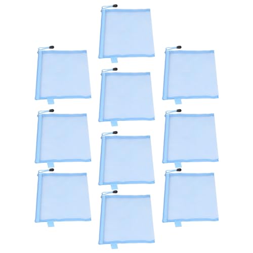 Dokument Organizer Bag, Tragbare A5 -Reißverschlussbeutel Große Anwendung 10 PCS - für Tränen für zu Hause (BLUE) von Generic