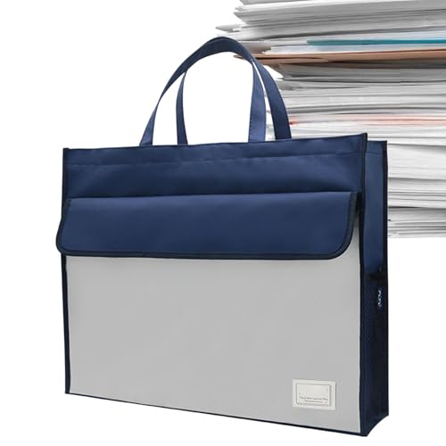 Dokumentenmappe A3 – Reißverschlusstasche mit großem Fassungsvermögen, wasserdichte Dokumente | Oxford Fabric Carrier Bag für Schule, Büroausflüge, faltbare Aufbewahrung für Bücher Dokumentenmappe A3 – Reißverschlusstasche mit großem Fassungsvermögen, wasserdichte Dokumente | Oxford Fabric Carrier Bag für Schule, Büroausflüge, faltbare Aufbewahrung für Bücher von Generic