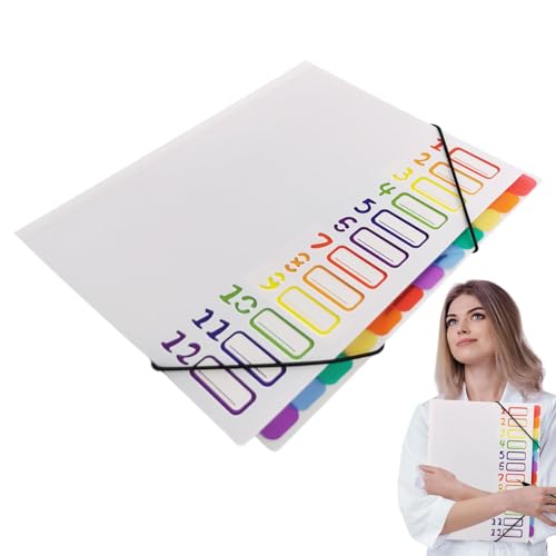 Dokumentenmappe mit mehreren Taschen, Dokumentenorganisator | Erweiterbarer Dokumentenmanager – Dokumententasche aus ausziehbarem Papier für Briefe u von Generic