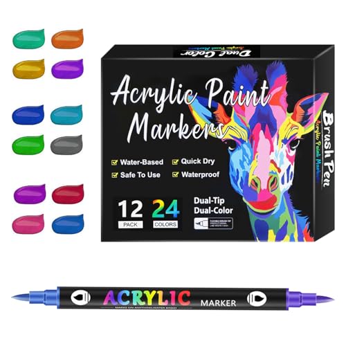 Doppelende Acrylmarker -Stifte - 72 Farbkunstmarker, Set twin -Tipps | Farbstifte auf Wasserbasis Kinder, Erwachsene ideales Zeichnen Farbenn dieses meisterhaft gefertigten Satzes und ermöglicht sowoh Doppelende Acrylmarker -Stifte - 72 Farbkunstmarker, Set twin -Tipps | Farbstifte auf Wasserbasis Kinder, Erwachsene ideales Zeichnen Farbenn dieses meisterhaft gefertigten Satzes und ermöglicht sowoh von Generic