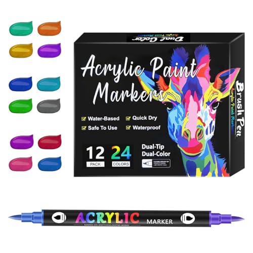 Doppelseitige Filzstifte, doppelseitige Filzstifte | Zeichenstifte | Marker für Erwachsene Stifte für Kinder Acrylfarbe Skizzieren Zeichnen Marker für Schulmaterial für Künstler von Generic