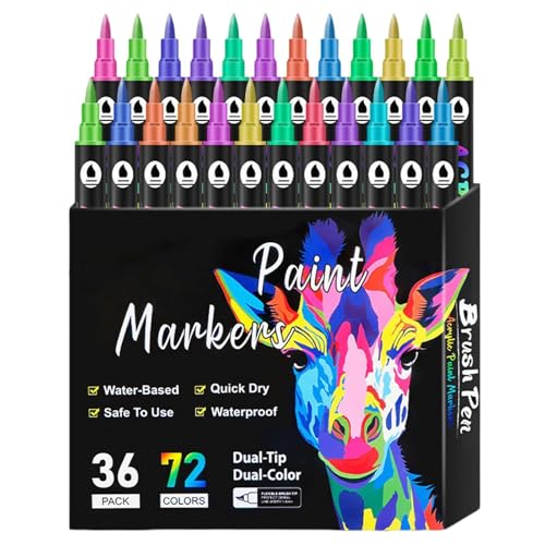 Doppelseitige Marker zum Ausmalen, doppelseitige Marker | Journalmarker, Skizzenstifte, Zeichenmarker, Kunstbedarf für Malerei, zum Ausmalen für Erwachsene von Generic